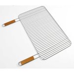 Grille simple somagic en acier chromé avec manche en bambou 67 x 40 cm Grille simple somagic en acier chromé avec manche en bambou 67 x 40 cm