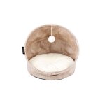 Grotte pour chat beige kensington scruffs taille 44 x 44 x 48 cm