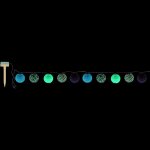 Guirlande solaire de 10 lampions multicolores  led watt & home medina - 135 cm