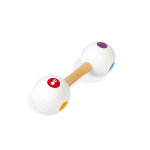 Haltère maracas confetti en bois 1 à 3 ans Haltère maracas confetti en bois 1 à 3 ans