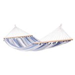 Hamac à barres doubles en toile polypropylène bleu la siesta alisio - 350 x 160 cm Hamac à barres doubles en toile polypropylène bleu la siesta alisio - 350 x 160 cm