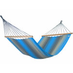 Hamac coloris turquoise anthracite en polypropyl�ne jobek hamac kouple - 350 x 140 cm