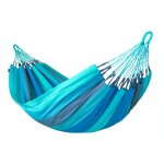 Hamac simple en coton bio bleu la siesta modesta lagoon - 300 x 140 cm