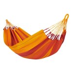 Hamac simple en coton bio orange la siesta modesta volcano - 300 x 140 cm
