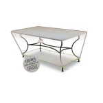 Housse table rectangulaire 6 - 8 pers. de coloris anthracite en polyester Housse table rectangulaire 6 - 8 pers. de coloris anthracite en polyester
