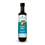 Huile olive - coco bio en bouteille de verre de 50 cl