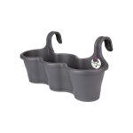 Jardini�re corsica triple anthracite l53x27xh26 cm