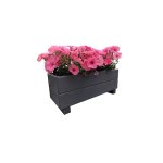 Jardini�re moline en m�l�ze c�rus� gris 60 x 22 x h 20 cm