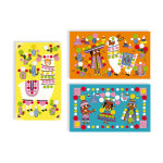 Jeu cratif pompons lamas  coller ds 4 ans