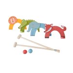 Jeu de croquet en bois les zamis bois thme animaux - 8 pices