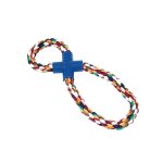 Jouet 30cm corde super 8 multicolore pour chien