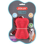 Jouet caoutchouc en corde titan l rouge 8x8x40 cm