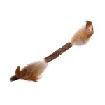 Jouet pour chat coloris beige wouapy plumeau matatabi 22 x 1, 5 x 1, 5 cm