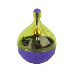 Jouet distributeur culbuto iq jaune et violet pour chat