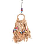 Jouet pour perroquet coloris beige flamingo jo duma anneau 39 cm