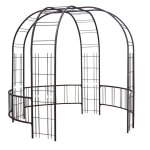Kiosque premium avec treillage en fer vieilli