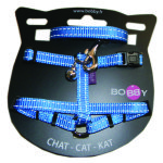 Kit harnais + laisse pour chat safe bleu Kit harnais + laisse pour chat safe bleu