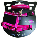 Kit harnais + laisse pour chat safe fuchsia Kit harnais + laisse pour chat safe fuchsia