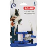 Kit harnais pour le lapin en nylon coloris bleu zolux taille l Kit harnais pour le lapin en nylon coloris bleu zolux taille l