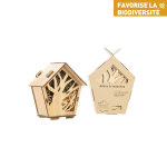 Kit htel  insectes en bois botanic ( assembler et remplir)