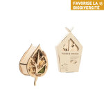 Kit h�tel � insectes en bois en forme de feuille botanic� (� assembler et remplir)