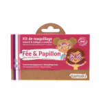 Kit de maquillage enfants bio fe et papillon namaki cosmetics - 3 couleurs