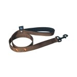 Laisse chien motif papillon 16 mm / 100 cm marron