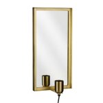 Lampe murale avec miroir coloris or blake - 20 x 11 x 41 cm