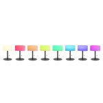 Lampe de table  led blanc chaud ou multicolore -  18 x h 24 cm