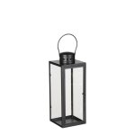 Lanterne carrée en métal noir arzilla - 13 x 13 x 34, 5 cm Lanterne carrée en métal noir arzilla - 13 x 13 x 34, 5 cm