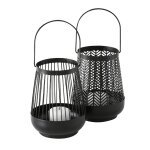 Lanterne coloris noir en m�tal vilde - 17 cm