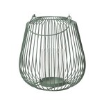Lanterne filaire coloris vert en mtal - 21 x 22 x 23 cm