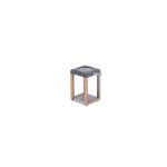 Lanterne solaire en aluminium anthracite oxalis - 16 x 16 x 25 cm
