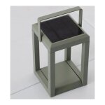 Lanterne solaire en aluminium vert amande oxalis - 16 x 16 x 25 cm Lanterne solaire en aluminium vert amande oxalis - 16 x 16 x 25 cm