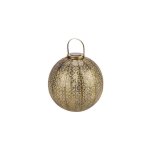 Lanterne solaire giant damasque or � led blanc � 37 h 39 cm