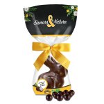 Lapin assis bio chocolat noir 55% cacao et billes croustillantes saveurs et nature -