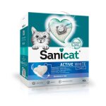 Litire pour chat sanicat active white 10 l