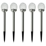 Lot de 5 balises solaires perle de rosée - Ø 8 cm Lot de 5 balises solaires perle de rosée - Ø 8 cm