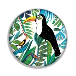 Magnet toucan jungle cartes d'art - � 5, 6 cm
