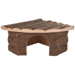 Maison d'angle pour petits animaux coloris marron en bois jesper pm trixie
