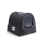 Maison de toilette pour chat curver anthracite