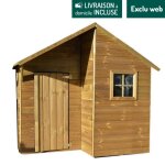 Maisonnette en bois avec plancher lucy - 161, 8 x 159, 4 x 167, 5 cm Maisonnette en bois avec plancher lucy - 161, 8 x 159, 4 x 167, 5 cm