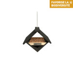 Mangeoire kyva noire en bois 23 x 17 x 20 cm