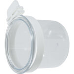 Mangeoire  pte pour les oiseaux en plastique coloris transparent zolux - 5, 5 x 7 x