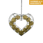 Mangeoire valentine pour boules de graisse en mtal