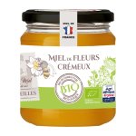 Miel de fleurs crmeux pot en verre 375g