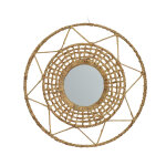 Miroir coloris beige en jacinthe d'eau - � 60 cm