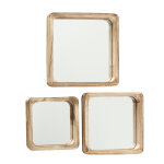 Miroir coloris marron en pawlonia mambo - 25 x 25 x 3 cm