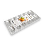 Moule madeleines coloris gris en aluminium mirontaine - 12 empreintes