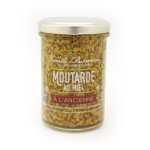 Moutarde au miel ancienne en pot de verre de 210